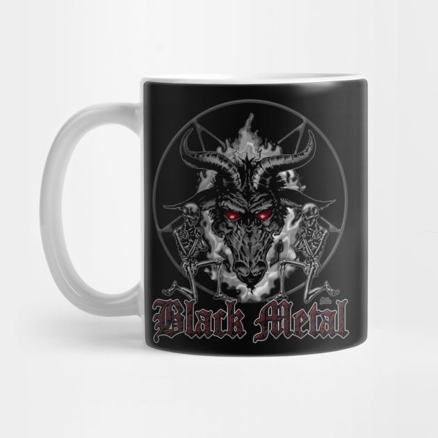 Black Metal Music Baphomet Pentagram by monstermangraphic